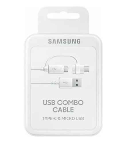 Combo Cable Micro Usb Y Usb Tipo C Samsung Open Box