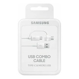 Combo Cable Micro Usb Y Usb Tipo C Samsung Open Box