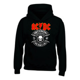 Hoodie Buzo Capota Ac Dc Series Black Rock 