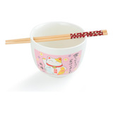 Punnio Ramen Bowl Set, Tazón De Cerámica Ramen Con Palillos 