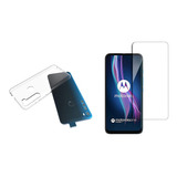 Funda Tpu Blanda + Vidrio 2.5d P/ Motorola One Fusion Plus