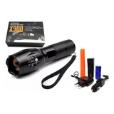 Lanterna Tática Militar Premium Led Recarregável X900 Pesca