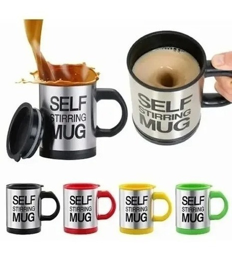 Tazón Self Stirring Mug + Revolvedor Automático Eléctrico Xl