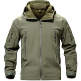 Softshell, Chaqueta Termica De Invierno, Softshell Tactica Militar Impermeable Con Capucha Y Polar. Esdy. Resistente Al Agua