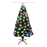  Árvore De Natal 95cm Em Led  Colorido E Fibra Ótica Enfeite