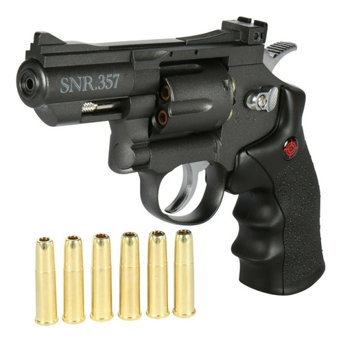 Crosman Snr357 Co2 Revolver Shoots Bbs Fullmetal Balin Nuevo