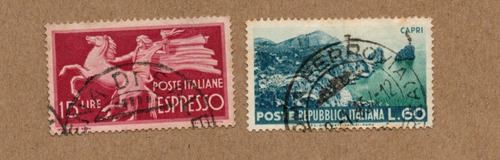 Selos Raros Italia Espresso E Capri 1957 - It 275