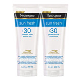 Kit 2 Protetor Solar Neutrogena Sun Fresh Corpo Fps 30 200ml