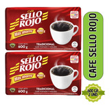 Cafe Colombiano Sello Rojo 600gr X2 Unidades