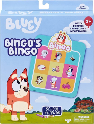 Juego De Cartas De Bingo De Bingo Amigos De La Escuela Bluey