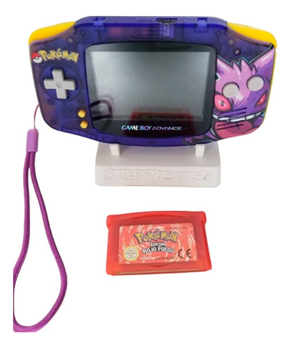 Game Boy Advance Morado Con Carcasa Pokemon Y Pantalla Ips