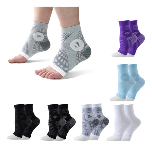 6 Pares De Calcetines Para Neuropatía, Mangas De .