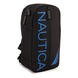 Nautica - Bolso Bandolera Para Hombre, Unisex, Color Negro Y