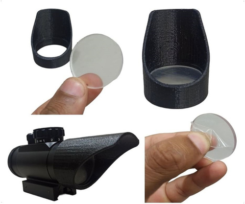 Quebra Sol C/ Protetor De Red Dot 1x40 Capa Anti Reflexo