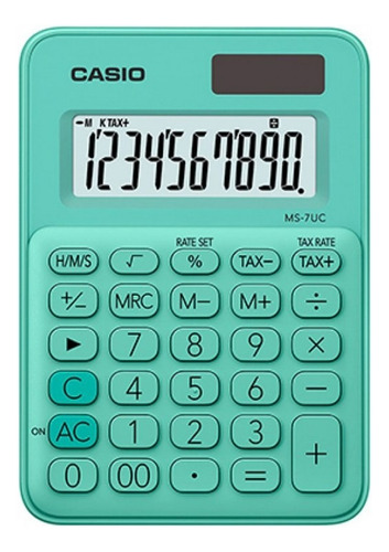 Calculadora De Escritorio Casio Ms 7 Uc Gn 10 Dígitos