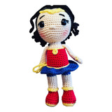 Muñeca Mujer Maravilla  Amigurumi Tejida A Crochet 