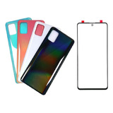 Tela De Vidro Frontal + Tampa Traseira Para Galaxy A71 A715