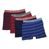 Boxer De Niño Rayado Con Elástico Visible Kolper Pack X6