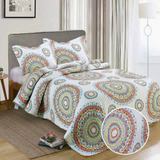 Cubrecama King Quilt Cover Hojitas + Mantra Haussman Vip