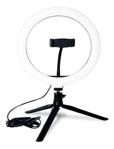 Aro De Luz Led 20cm Con Trípode Extensor Para Mesa Tik Tok 