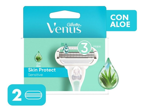 Repuesto Cabezal Para Gillette Venus Sensitive X 2 U