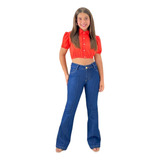 Calça Flare Jeans Feminina Menina Infantil Juvenil 8 Ao 16