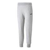 Pantalon Puño Puma Essentials Fl Cl Gris Mujer