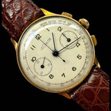 Lecoultre Chronograph De Ouro 18k , Peça Rara De Coleção !