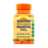 Magnésio 250mg 100 Cápsulas Magnesium Sundown Naturals Sabor Neutro