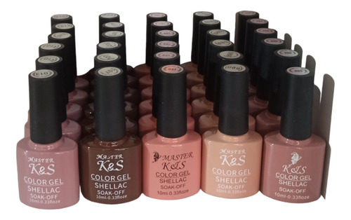 Kit Esmalte Em Gel 5 Tons De Nude Cores Vibrantes Pigmentada