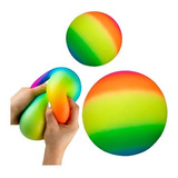 Squishy Soft Ball Rainbow Grande Antiestres Sensorial X1