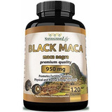 Maca Organica Negra 950 Mg Por Capsula Potenciador De Energi