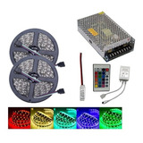 Tira Led 5050 Rgb Exterior X10 Mts Kit Completo