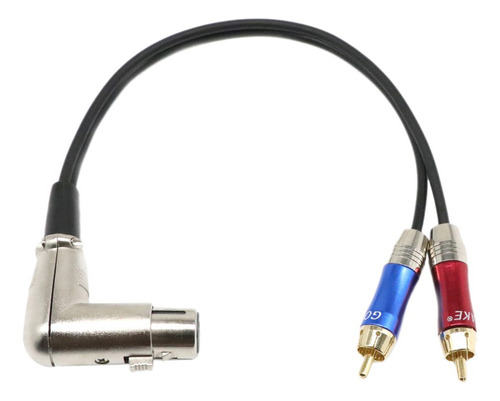 Xlr Femenino A Doble Rca Y Divisor De Splitter Cable