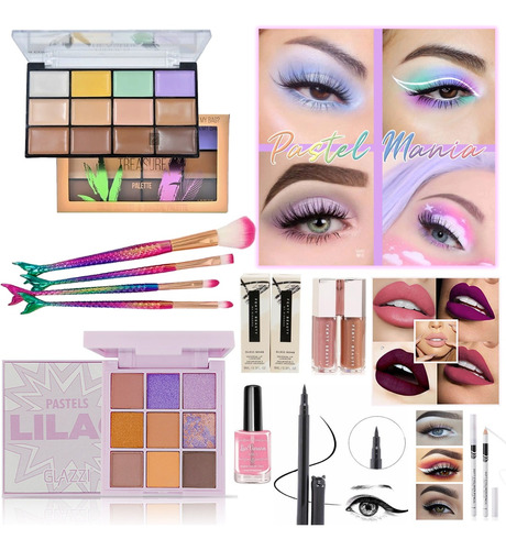 Set Kit De Maquillaje Para Mujer Sombras Regalo Ideal Fiesta