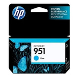 Hp Cartucho Tinta #951 Cyan, Cn050al, Original