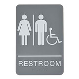 Señalización Ada Baño/wheelchair 6x9plástico Isotáctil