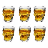 Set 6 Vaso Whisky Tequilero Mezcalero Shots Craneo Calavera