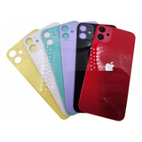 Tapa Cristal Compatible Con Iphone11 Orificio Grande Colores
