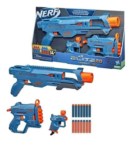 Pistola Nerf 2.0 Elite Pack X 3 + 14 Dardos