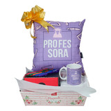 Presente P/ Professora Kit Caneca Almofada 5 Canetas Pentel