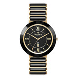 Relógio Technos Feminino Cerâmica Safira Dourado/ Preto