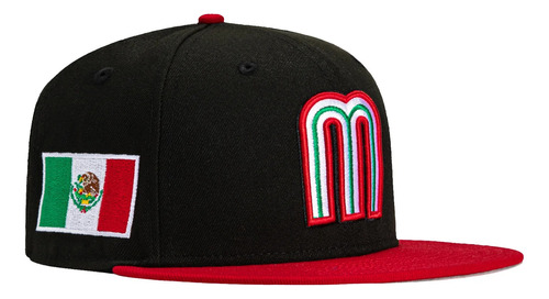 Gorra New Era Mexico Mundial Beisbol 59fifty Negro Rojo