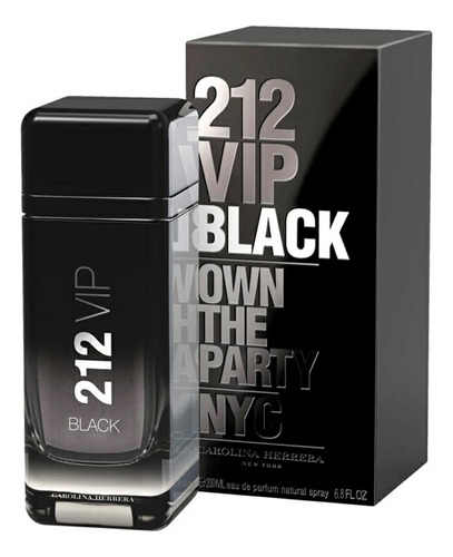 Carolina Herrera 212 Vip Black 200 Ml. E - mL a $16