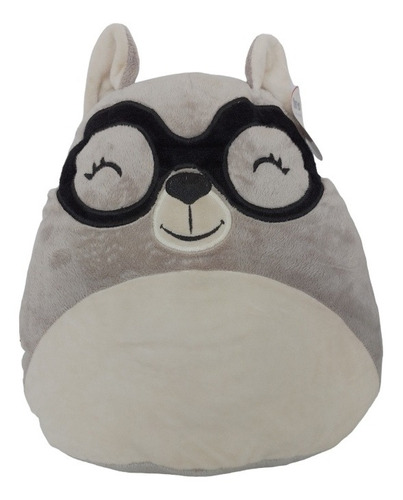 Peluche Infantil Animal Mapache Gris 