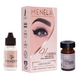 Kit Henna Menela Sobrancelha Profissional Com Fixador 15ml Cor Loiro Escuro