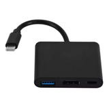 Adaptador 3en1 Tipo C A Hdmi+ Usb 3.0+ Hub Tipo C