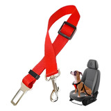 Correa Perros Auto Cinturon Seguridad Correas Cinturon Gatos Color Rojo