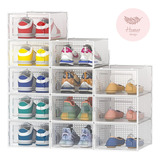 Caja Organizador De Zapatos Marca Homer Design Set X4 Unidade Apilables Firmes Transparente