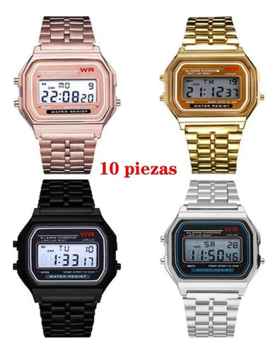 10 Piezas Relojes Mujer Hombre Estilo Retro Mayoreo